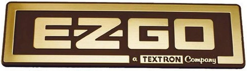 E-Z-GO 71037G02 Gold Nameplate for Gas & Electric Vehicles