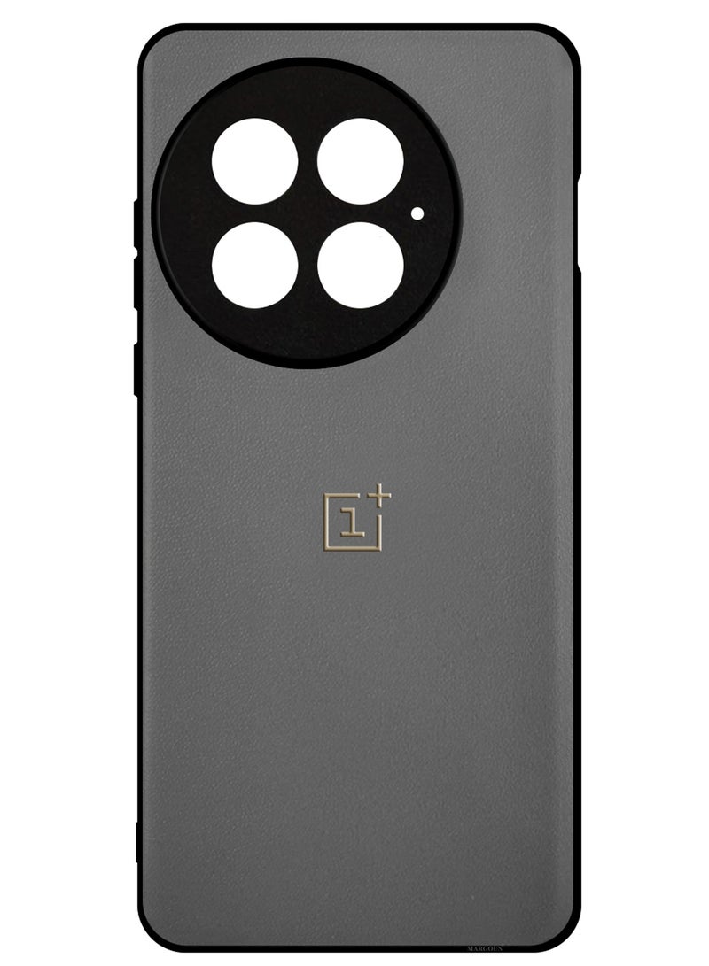 CATANES 2Packs Case Cover for OnePlus 13 Premium Leather, Elegant Protection, Quad-Camera Precision Cutout with 3D Shockproof Screen Protector - Grey - Image 2