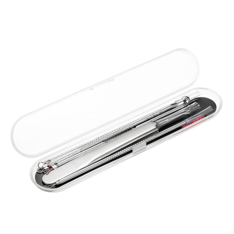 5PCS Stainless Steel Acne Removal Kit Blackhead Remover Facial Pimple Comedone Needle - Image 3