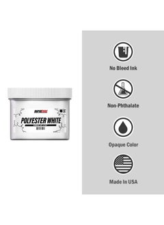 Screen Print Direct Polyester White (8Oz.) Plastisol Ink For Screen Printing Fabric Low Temperature Curing Plastisol By Screen Print Direct Fast Cure Ink For Silk  - Image 3