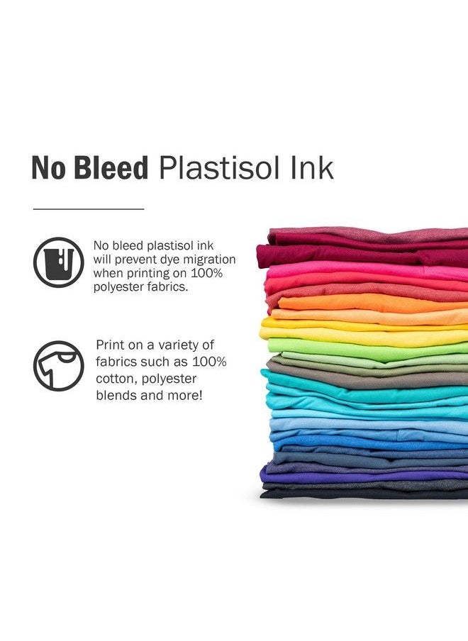 Screen Print Direct - Polyester White (8Oz.) Plastisol Ink For Screen Printing Fabric Low Temperature Curing Plastisol By Screen Print Direct Fast Cure Ink For Silk - Image 1