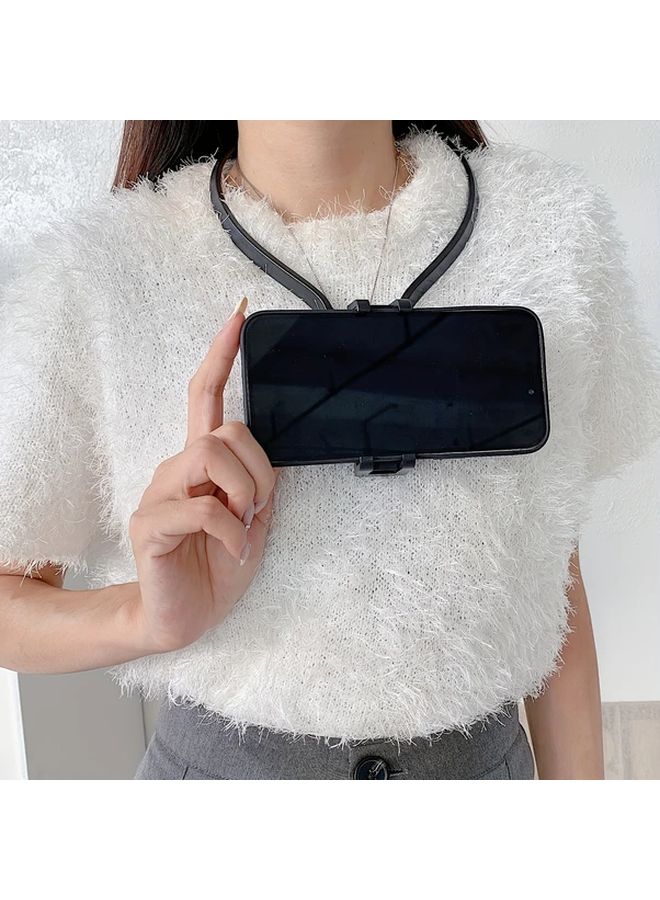 Adjustable Neck Hanging Mobile Phone Holder Hands Free Camera Horizontal Vertical Switch - Image 2