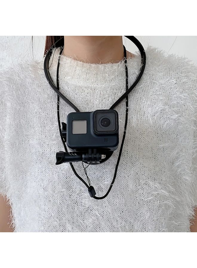 Adjustable Neck Hanging Mobile Phone Holder Hands Free Camera Horizontal Vertical Switch - Image 4