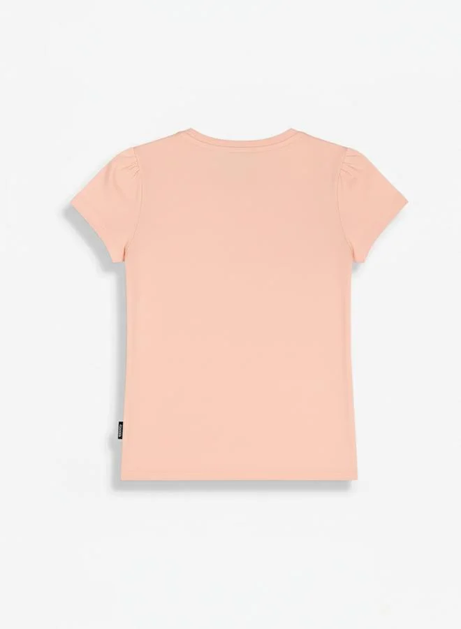 Looney Tunes Graphic Print Round Neck Fashion T-shirt