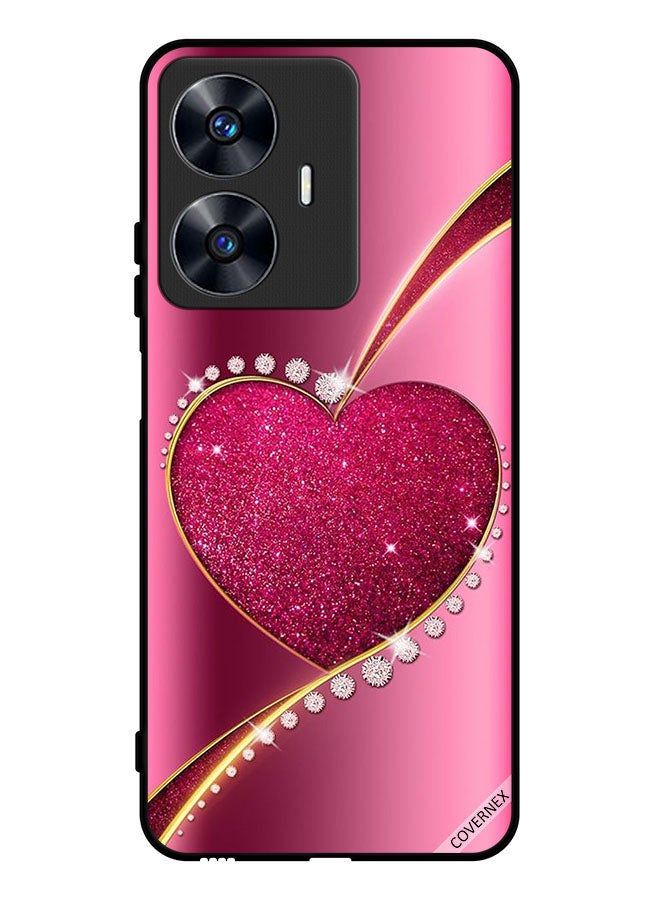 Covernex Protective Case Cover For Realme C55 Diamond Glitter Heart - Image 1