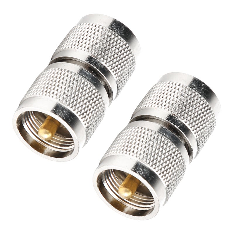 PL259 Connector: Nickel-Plated UHF Male To Male RF Coaxial Adapter - 1000+ Mating Life Plug-And-Use For Amateur Radios, Antennas, Wireless Devices - Image 3