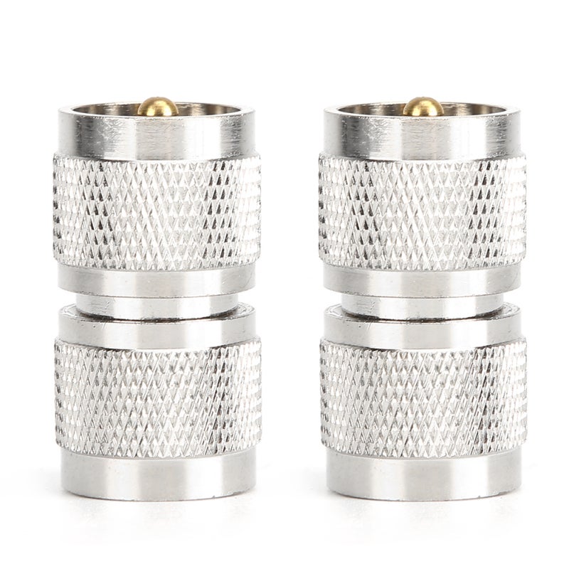 PL259 Connector: Nickel-Plated UHF Male To Male RF Coaxial Adapter - 1000+ Mating Life Plug-And-Use For Amateur Radios, Antennas, Wireless Devices - Image 2