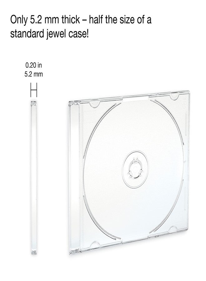 Verbatim CD DVD Blu-Ray Clear Slim Jewel Cases, 5.2 mm – 25 Pack - Image 4