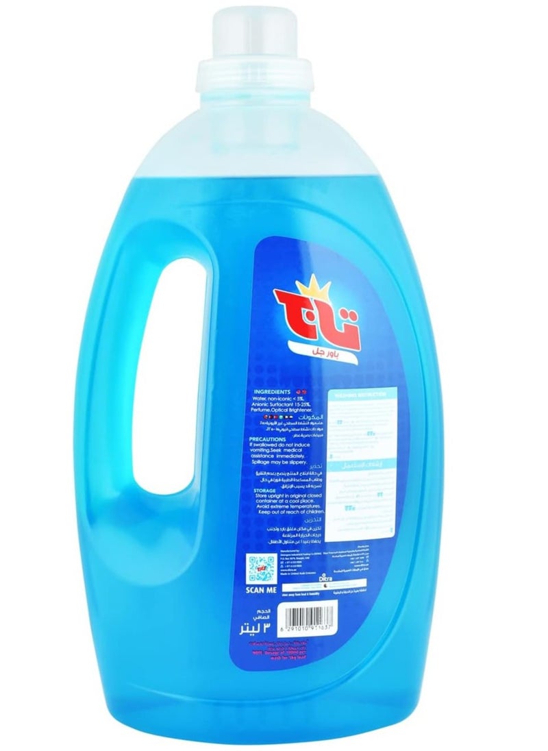 TAJ Taj Liquid Detergent 3 Liters – Powerful Stain Removal, Fresh Scent, Eco-Friendly Formula for All Fabrics  - Image 3