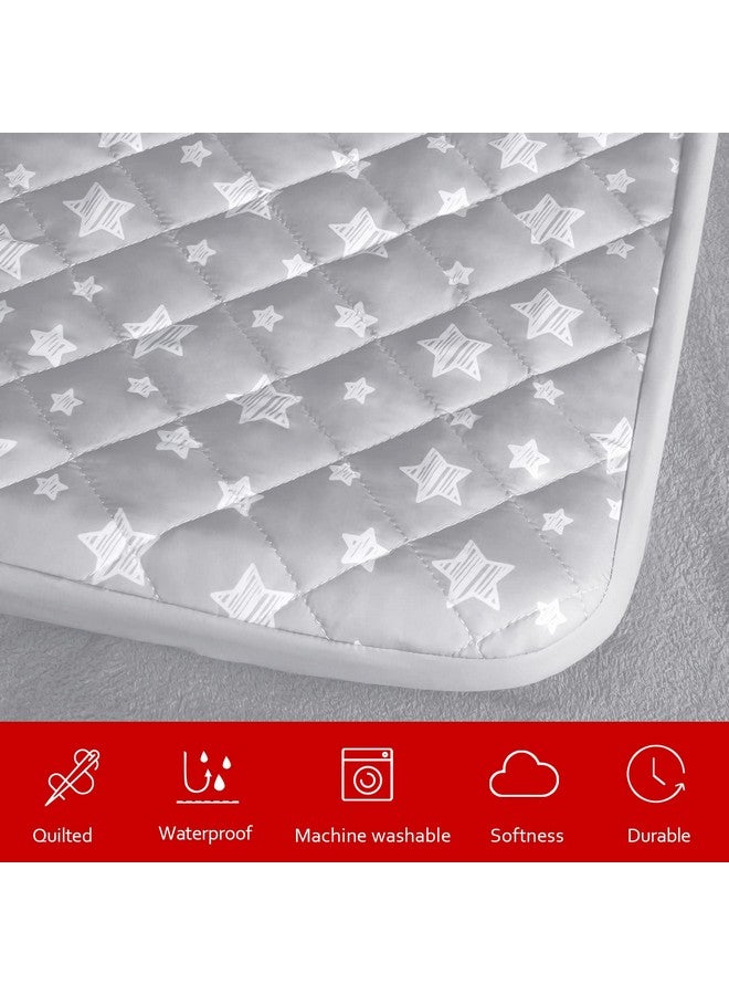 Moonsea Dog Bed Covers Replacement Washable 2 Pack, Waterproof Dog Bed Covers Dog Pillow Cover Quilted, Pet Bed Cover Lovely Grey Star Print, Puppy Bed Cover 27X36 Inches, For Dog/Cat, Cover Only - Image 2