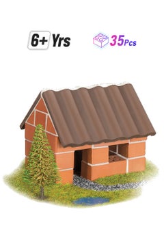 Teifoc Small Family House 35 pieces Brick Construction Set Toy STEM Building Kit with Real Bricks and Mortar Made in Germany TEI 1024  - Image 1