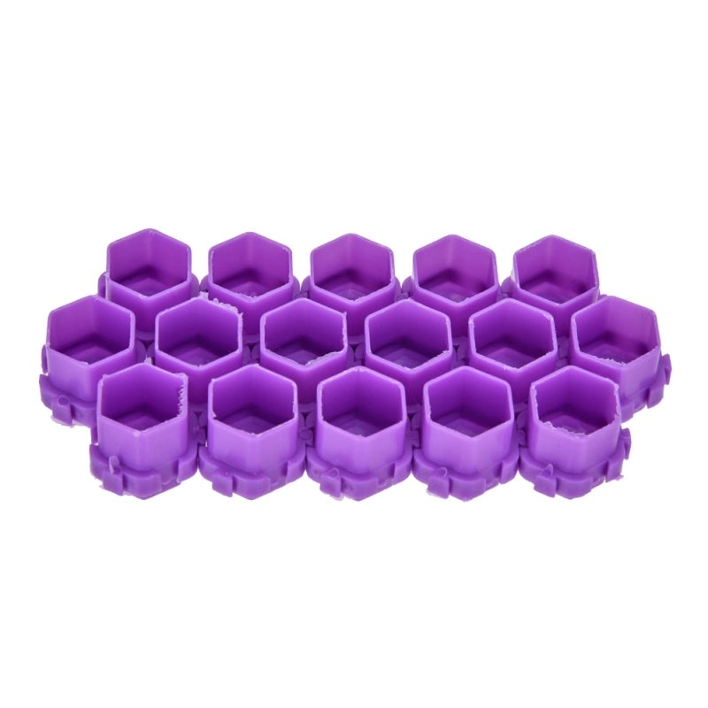 Tattoo Ink Cups 100-Pack Thickened Plastic - Buckle-Splicable Space-Saving Tattoo Pigment Holder for Professional Tattoo Artists & On-The-Go Use - Image 3