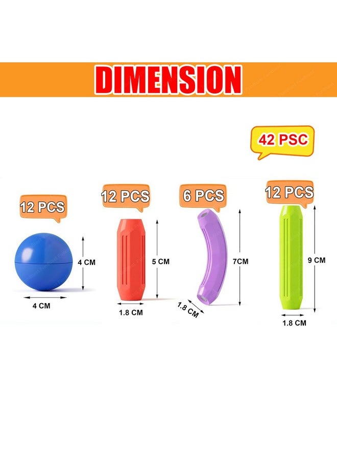 FunBlast FunBlast Magnetic Sticks Building Blocks for Kids - 42 Pcs Stick Blocks for Kids, DIY STEM Toys for Kids, Building & Construction Toys, Brain Game Toys for 3+ Year Old Kids Boys, Girls (42 Pcs)  - Image 3
