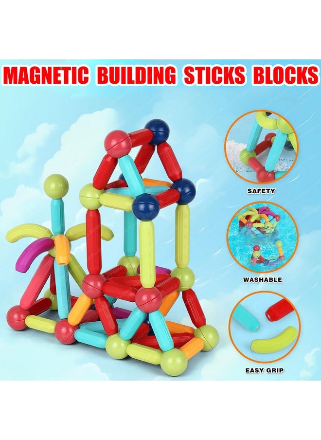 FunBlast FunBlast Magnetic Sticks Building Blocks for Kids - 42 Pcs Stick Blocks for Kids, DIY STEM Toys for Kids, Building & Construction Toys, Brain Game Toys for 3+ Year Old Kids Boys, Girls (42 Pcs)  - Image 2