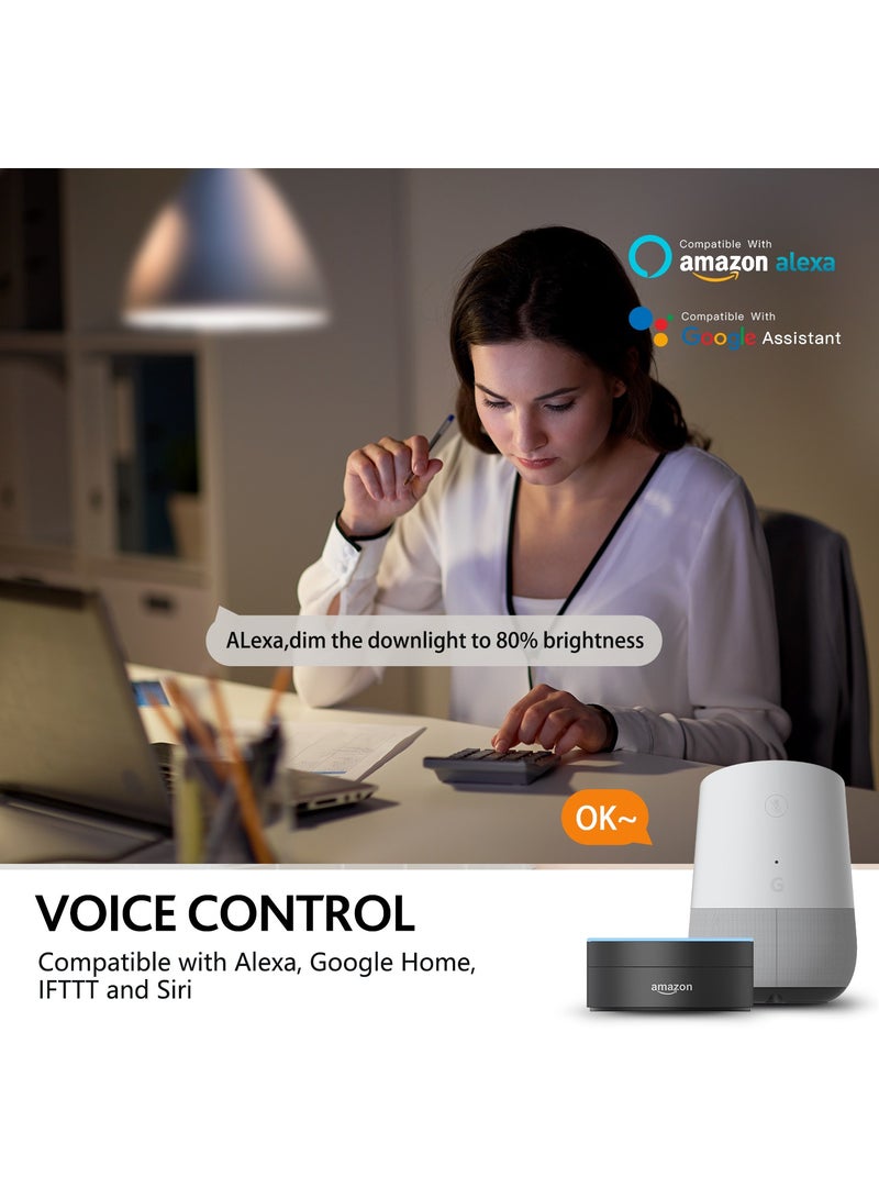 10W APP WIFI Bluetooth Control Smart LED Bulb 16Millions Colors RGB Stepless Dimmable Power Saving Light Bulb Compatible With Alexa Google Home LED Spherical Bulb For Household Bedroom KTV Room - Image 4