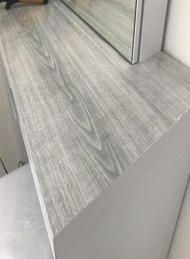 Teemall Light Gray Wood Grain Self Adhesive Sticker Wallpaper Furnitur Cabinets Wardrobe Shelf Liner 17.7 in X 98In - Image 5