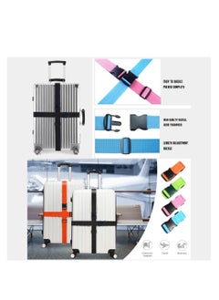 NOVOLAN NOVOLAN Luggage Straps 2 Pieces, Packing Straps, Suitcases, Suitcases, Luggage Straps, Checked Reinforcement Straps, Trolley Cases, Plastic Buckle Luggage Straps, Generous Length 188x5cm (pink)  - Image 3