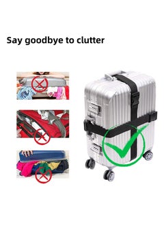 NOVOLAN NOVOLAN Luggage Straps 2 Pieces, Packing Straps, Suitcases, Suitcases, Luggage Straps, Checked Reinforcement Straps, Trolley Cases, Plastic Buckle Luggage Straps, Generous Length 188x5cm (pink)  - Image 5