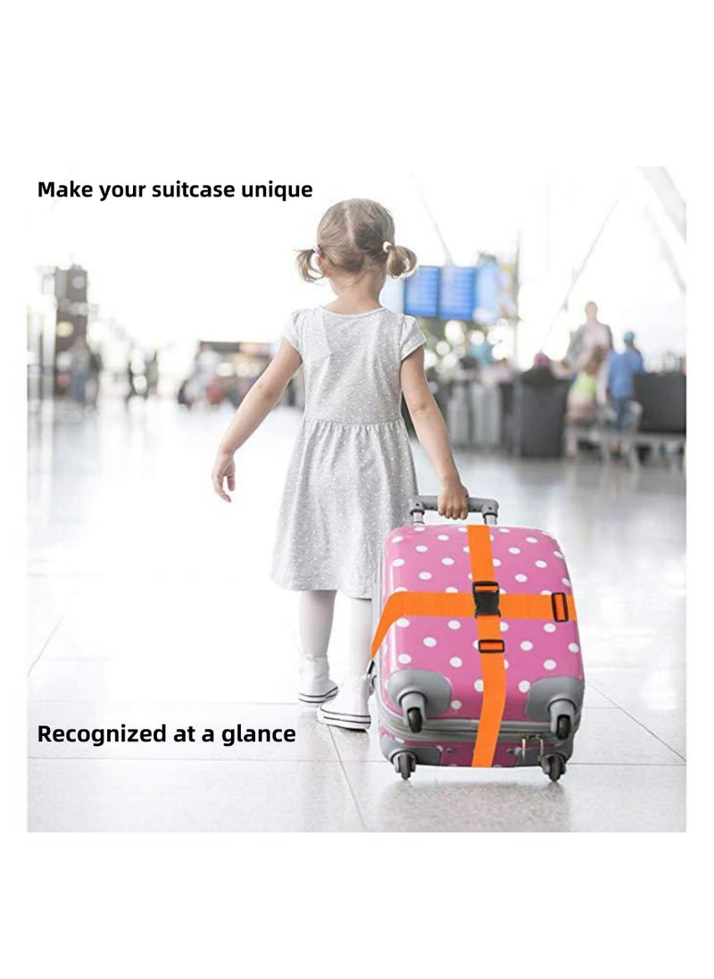 NOVOLAN Luggage Straps 2 Pieces, Packing Straps, Suitcases, Suitcases, Luggage Straps, Checked Reinforcement Straps, Trolley Cases, Plastic Buckle Luggage Straps, Generous Length 188x5cm (pink)
