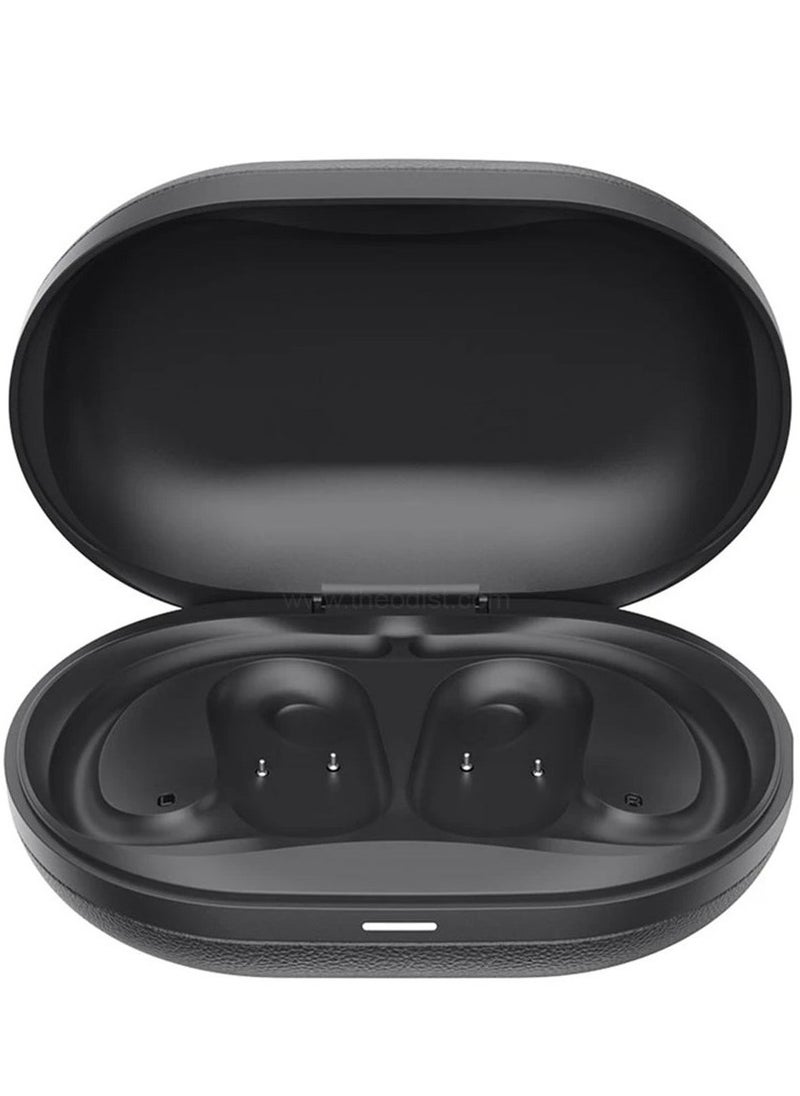 havit Open-Ear Wireless Earbuds with 64H Playtime, 8.5H Single Charge, Bluetooth 5.4, Dual ENC Mics for Clear Calls, 14.2mm Drivers, IPX5 Waterproof, Type-C Charging, Hall Switch Auto Pairing, Lightweight Secure Fit for Workouts, Travel, Music, and More (Black)  - Image 4