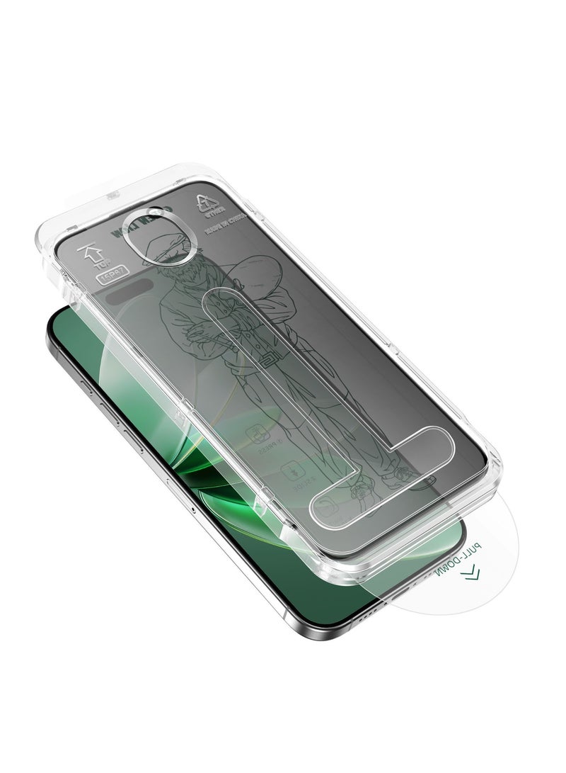 GREEN LION iPhone 16 Plus Screen Protector / Picasso 3D Privacy Glass with Alignment Tray / Anti-Scratch / Anti-Peeping / Anti Fingerprint / Bubble Free / Crystal Clear / Highly Responsive - Black Edge/Privacy - Image 1