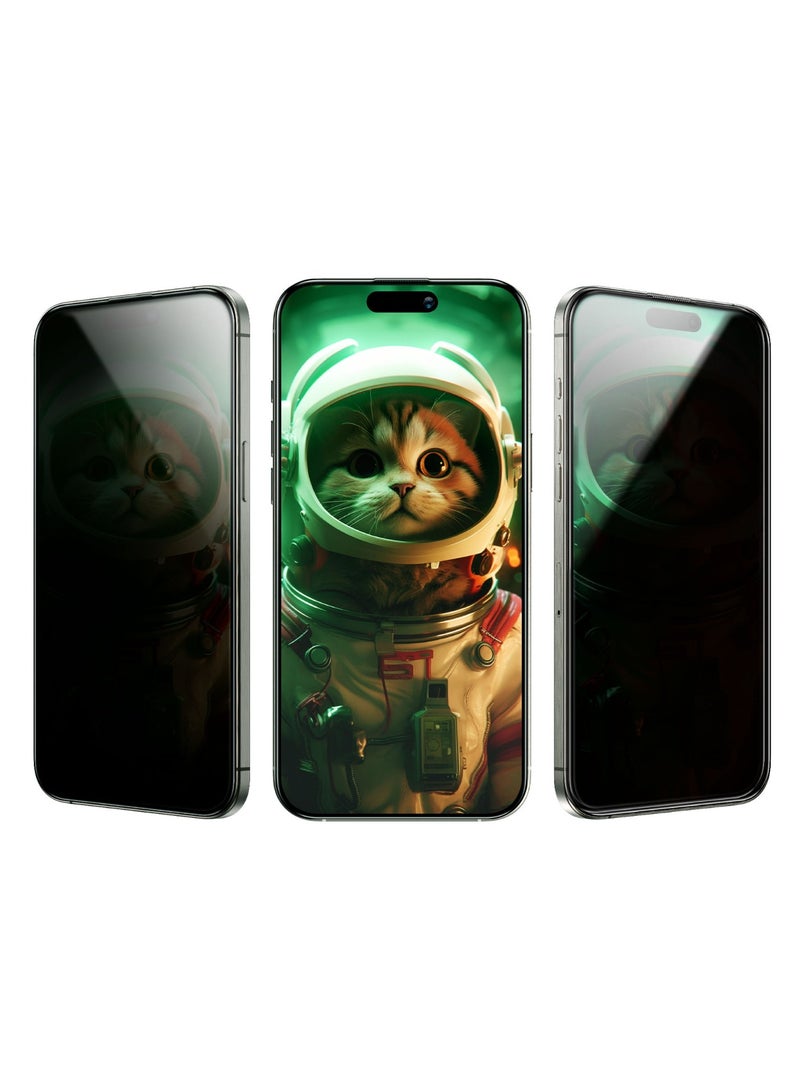 GREEN LION iPhone 16 Plus Screen Protector / Picasso 3D Privacy Glass with Alignment Tray / Anti-Scratch / Anti-Peeping / Anti Fingerprint / Bubble Free / Crystal Clear / Highly Responsive - Black Edge/Privacy - Image 5