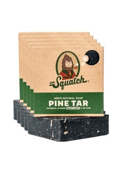 Dr. Squatch All Natural Bar Soap For Men With Heavy Grit 5 Pack Pine Tar  - Image 1