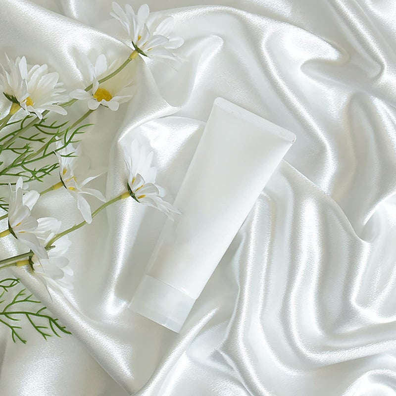 Yiemoge Satin Photography Background Silk, Glossy Fabric Cloth Backdrops for Goods, Crafts, Jewelry, Cosmetics, Food Photoshoot and Flat Lay (White, 4.9Ã—3.3ft/150Ã—100cm) - Image 5