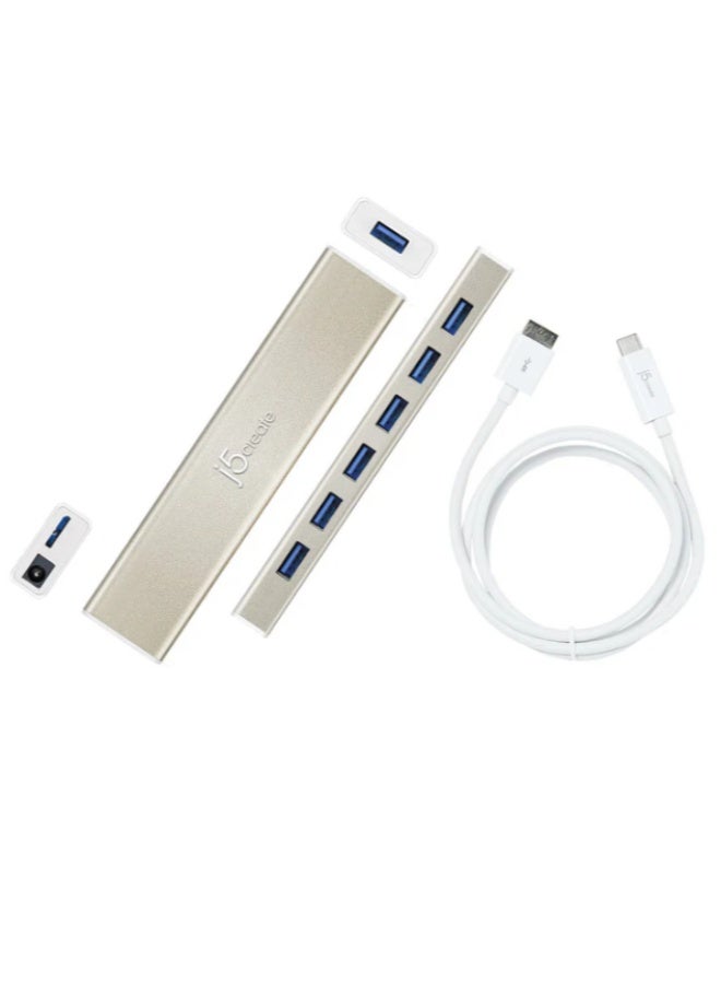 j5 create JCH377 High Performance USB Type-C 3.0  7-Port Hub - Image 2