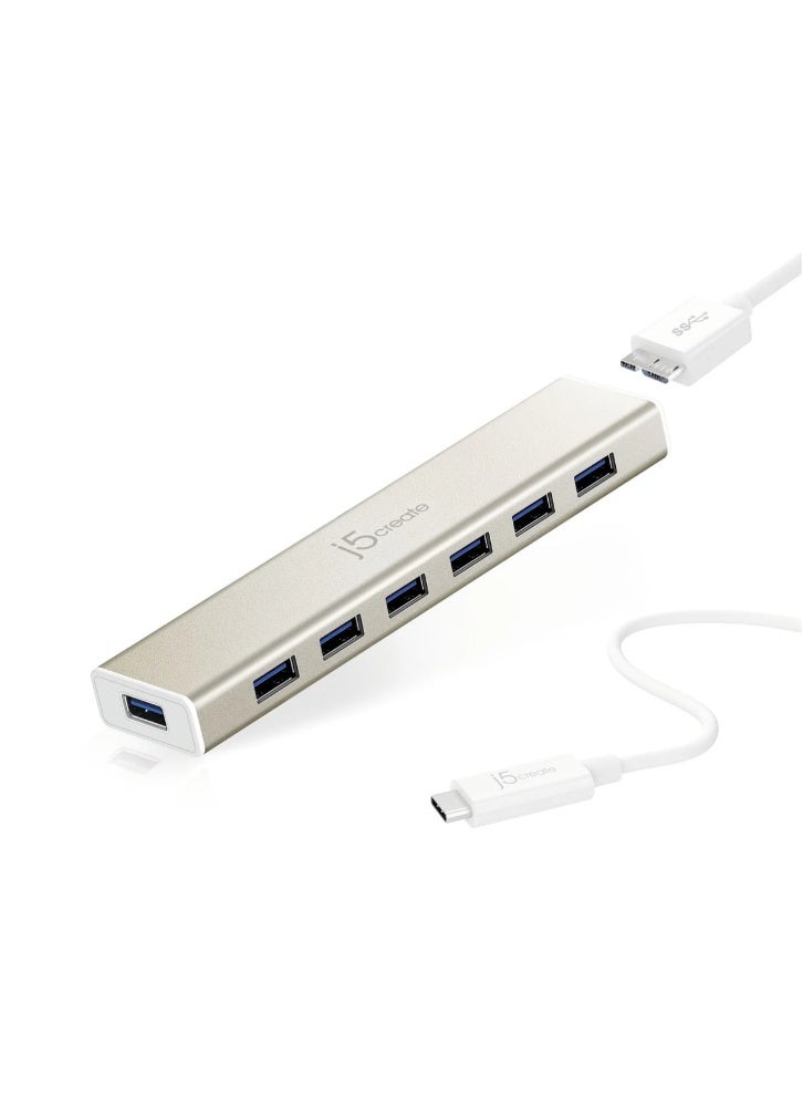 j5 create JCH377 High Performance USB Type-C 3.0  7-Port Hub - Image 1