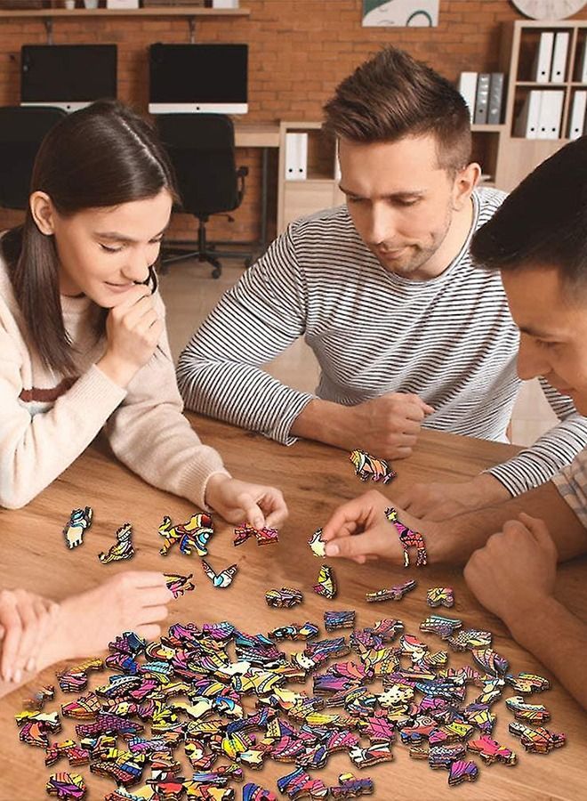 Horse Wooden Jigsaw Puzzle Wood Animal Shape 3D Jigsaw Puzzle for Adults and Kids - Image 4