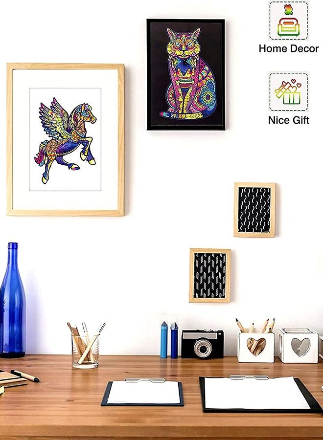 Horse Wooden Jigsaw Puzzle Wood Animal Shape 3D Jigsaw Puzzle for Adults and Kids - Image 5