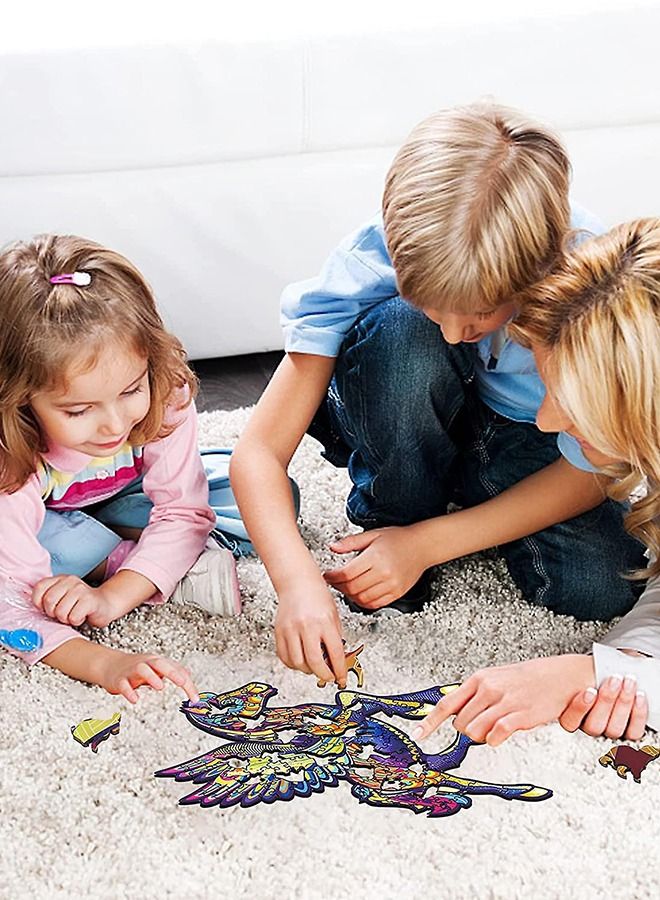 Horse Wooden Jigsaw Puzzle Wood Animal Shape 3D Jigsaw Puzzle for Adults and Kids - Image 3