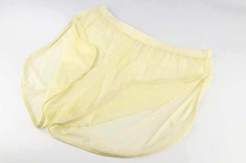 ZONBAILON Men's Ultra Sheer Mesh Lounge Shorts, 84% Nylon 16% Spandex See-Through Breathable Sleep Boxer Shorts, Elastic Waist Loose Split Side Sleepwear Sizes M-3XL - Image 5