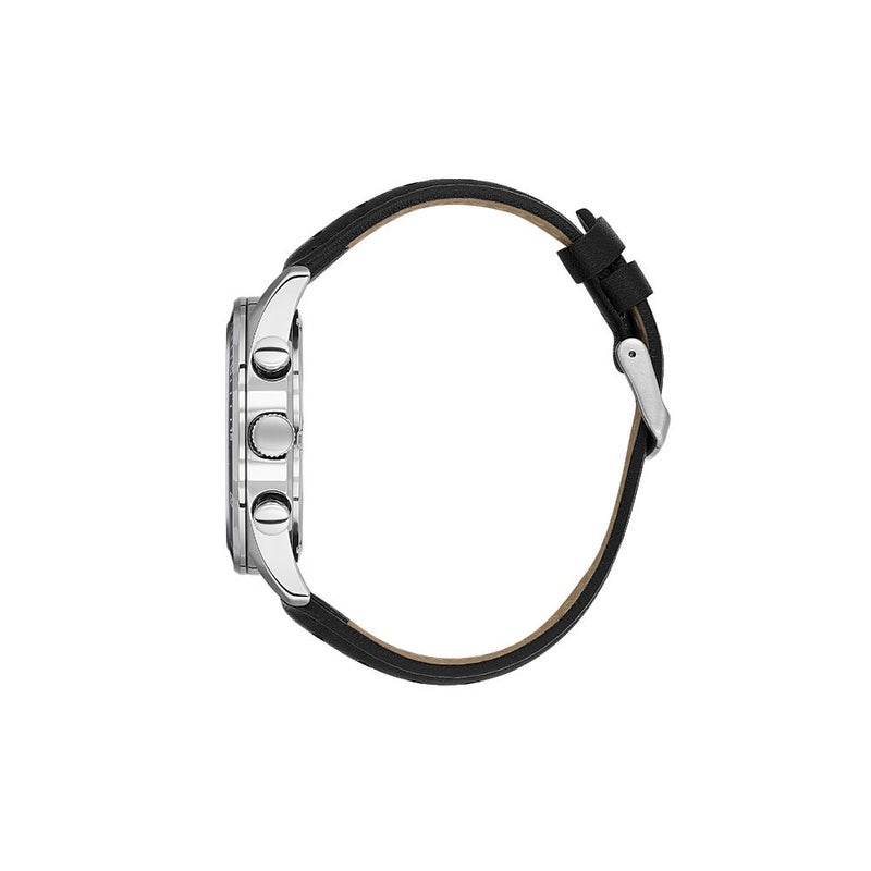 دانيل كلاين ساعة رجالية سوار جلد | هيكل من سبيكة فضية | تناظري | قرص دائري فضي بنمط شعاعي | كوارتز ياباني | حصري | مقاومة للماء حتى عمق 50 مترًا - Image 2