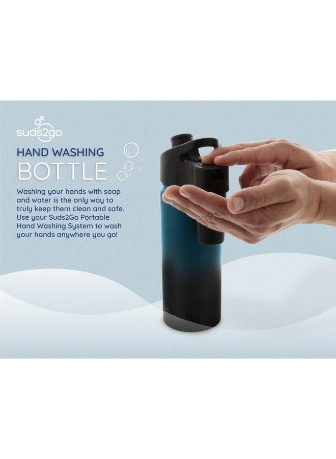 Suds2Go Portable Handwashing Water Bottle, Stainless Steel, Double-Walled, Vacuum-Sealed & Leakproof, Lightweight Design for Camping, Sports & Travel, Midnight Ombre (20oz) - Image 2