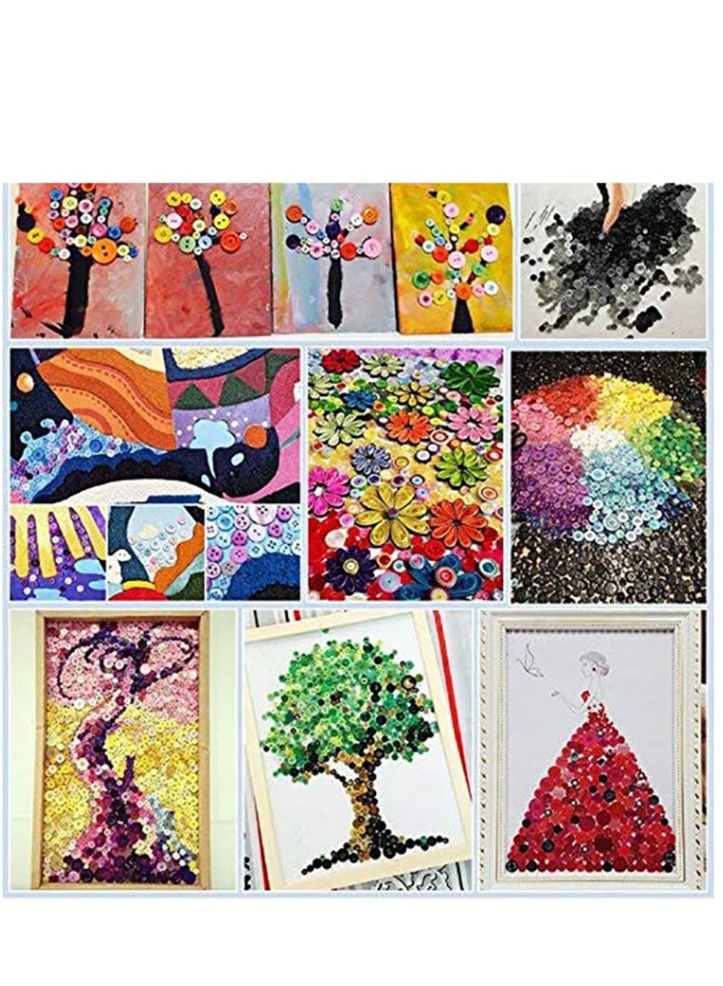 Zikra Brown Button Assortment Brown Buttons for Crafts Tan Craft Buttons Bulk Assorted Sizes Buttons Brown for Crafting Ôºà200g set) - Image 3