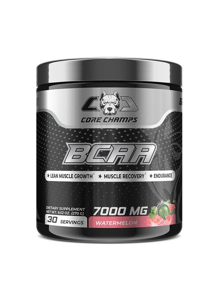 كور تشامبس مسحوق Core Champs BCAA بتركيز 7000 ملغ، 30 حصة بنكهة البطيخ
