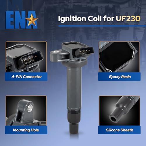 ENA ملف إشعال ENA 8 لـ V8 4.7 4.3 متوافق مع تويوتا تندرا سيكويا لاند كروزر 4رانر لكزس LX470 GX470 GS430 LS430 SC430 2000 2001 2002 2003 2004 205 2006 2007 2008 2009 ملفات لـ UF230 UF493 - Image 2