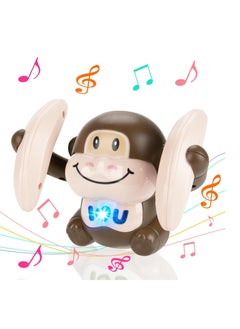 Limak Crawling Monkey Toy for Kids - Age 3-12 Years, Musical Toys - 0-6 Months, Babies 0-3 6-12 12-18 Months 3 Years and Up, Toddler Birthday Gift, Plastic, Brown
