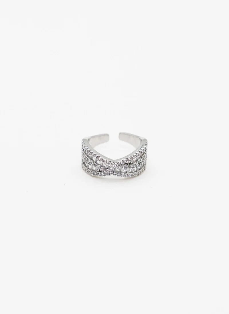 Lichi  Ring with intertwined crystal lines for Women | Best Price UAE