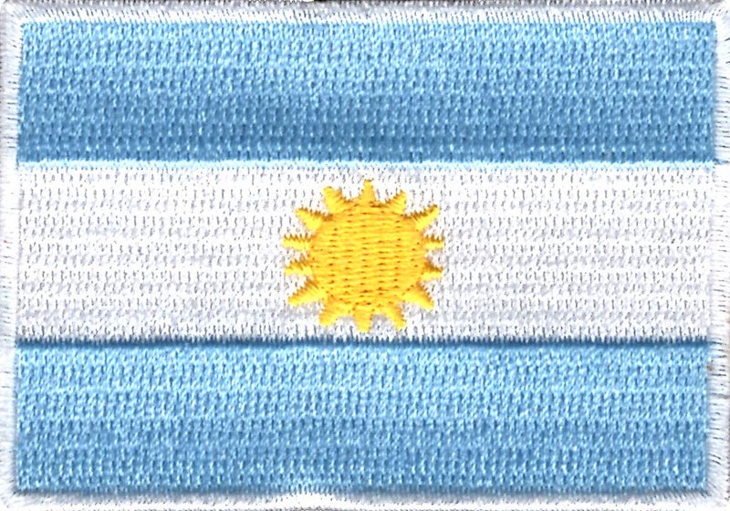 Generic Argentina Flag Applique Embroidered Sweing Patch Suitable for Jackets, Bags, T-Shirts, Jeans, Pants, Outdoor Clothing ; Size: 7cm x 5cm ; Imported from Malaysia (1 Piece).  - Image 1