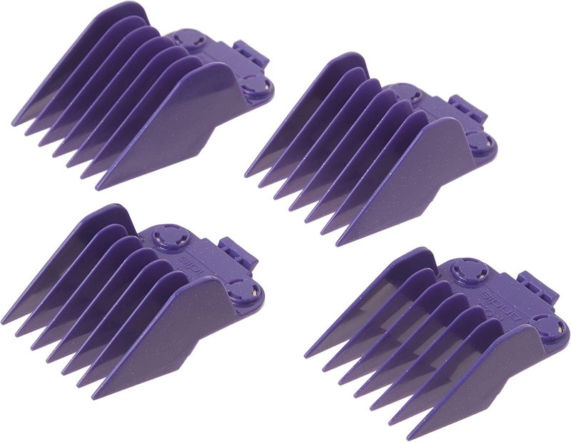 Andis 01415 Master Dual Magnet Large Comb Set - High-Grade Metal with 4 Sizes for Precision Grooming - Purple - Image 5