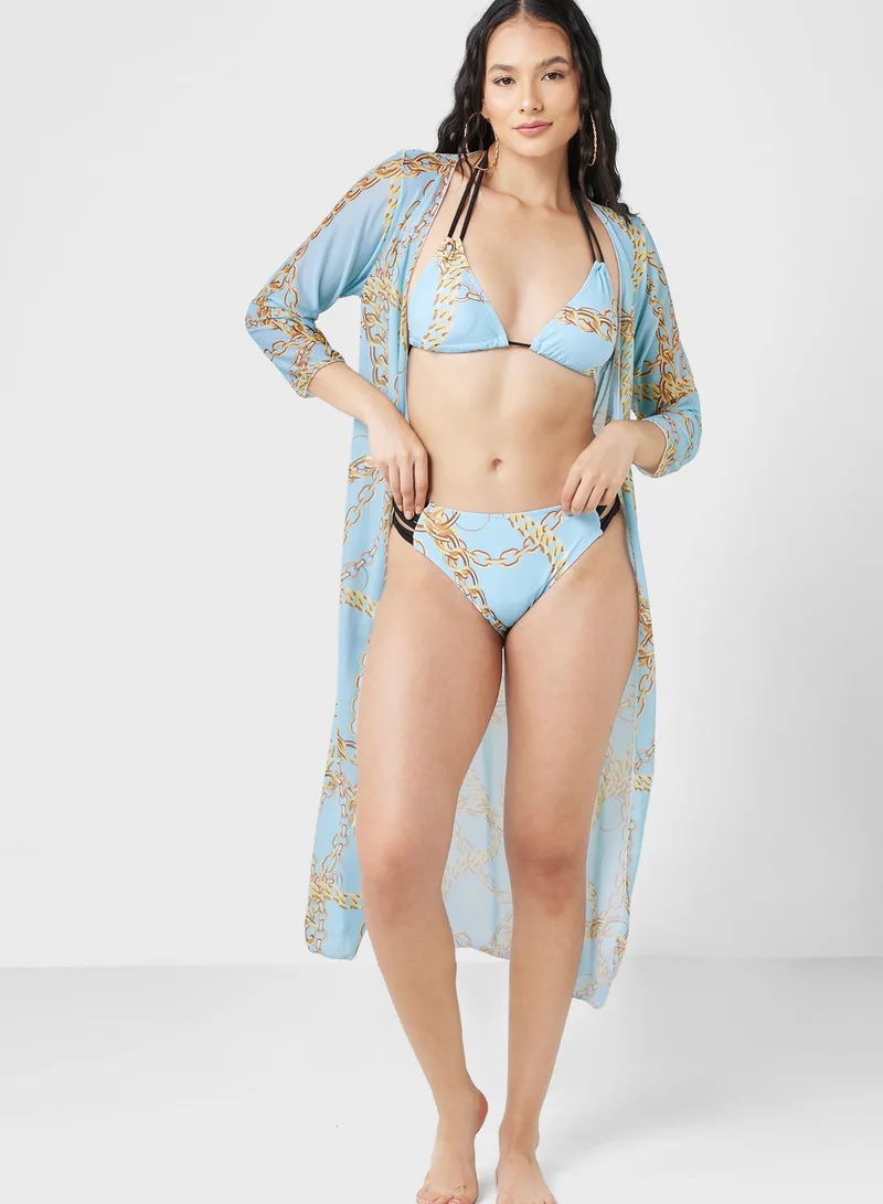 Ginger 3 Piece Printed Bikini Set