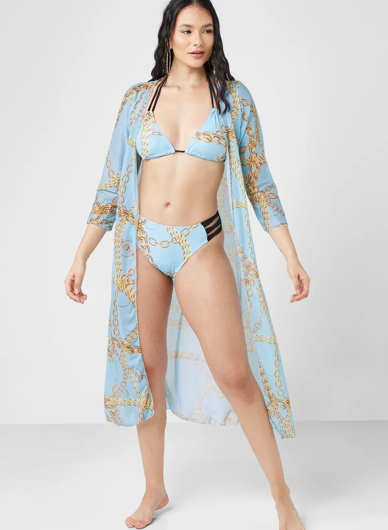 Ginger 3 Piece Printed Bikini Set