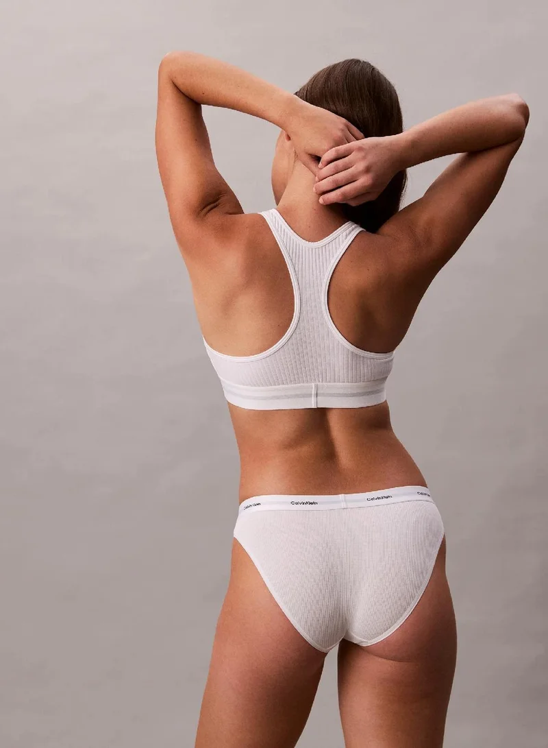 Calvin Klein white Bikini Briefs - Cotton Stretch Rib for Women | Best Price UAE