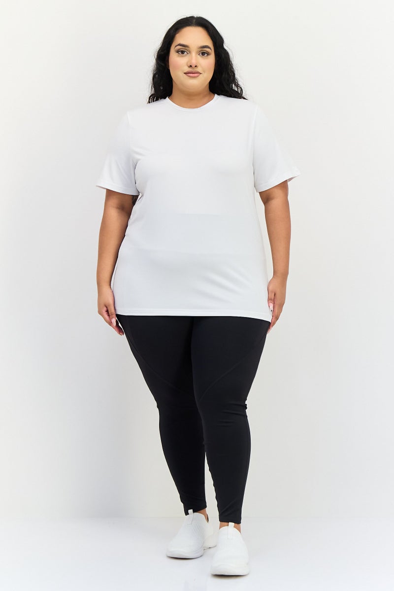 Reebok تي شيرتات تدريب قصيرة الأكمام للنساء، بيضاء - Image 2