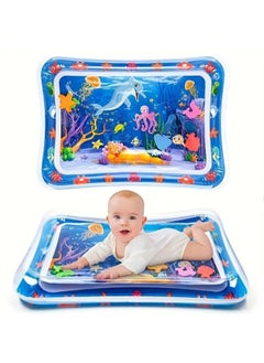 Generic Baby Tummy Time Water Mat (65x50cm), Premium Activity Center to Enhance Baby Toys and Sensory Toys, Baby Play Mat, Visual Stimulation Gift for Boys and Girls (Rectangle) 
