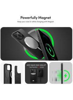CYRILL Kajuk Mag Compatible with iPhone 15 Pro Max Case Cover [Premium Vegan Leather] Compatible with MagSafe - Black  - Image 5