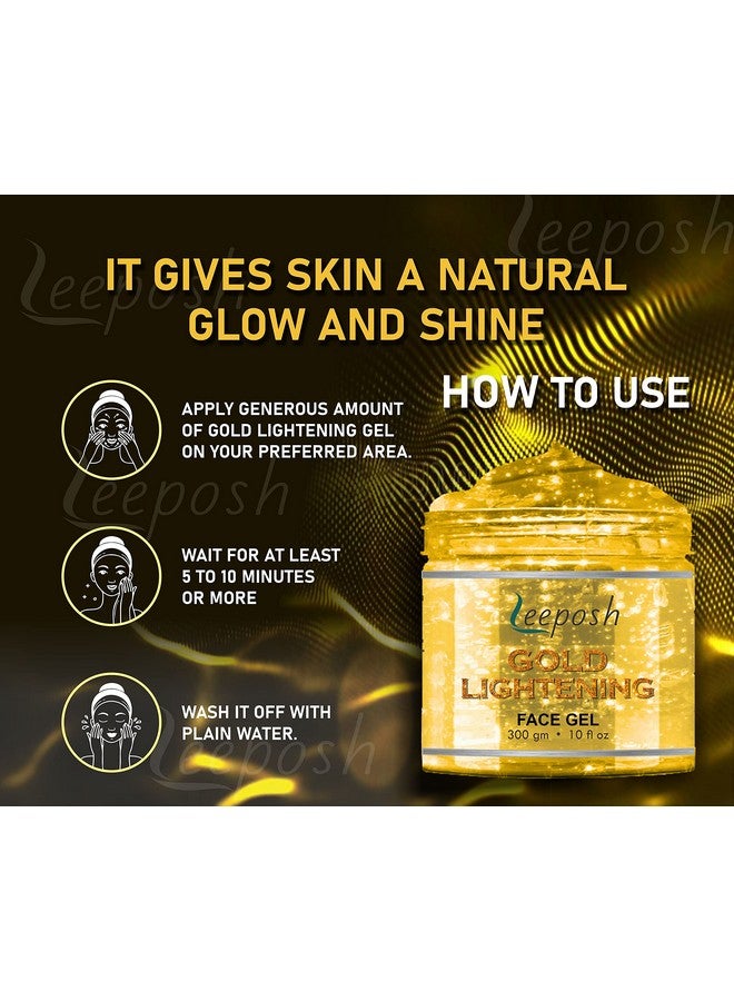 ليبوش جل تفتيح البشرة من Leeposh Gold | جل فيتامين سي | جل ذهب عيار 24 | جل تبييض البشرة بالذهب الخالص 300 مل - Image 5
